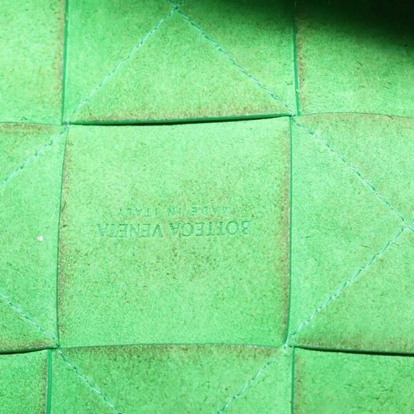 BOTTEGA VENETA MAXI INTRECCIATO Parakeet Small Cassette Bag Leather Auth - Picture 11 of 16